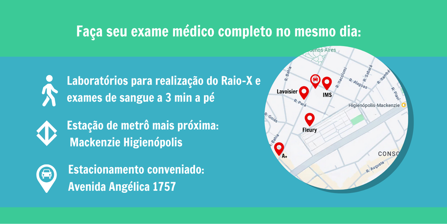 IMS exame médico no mesmo dia